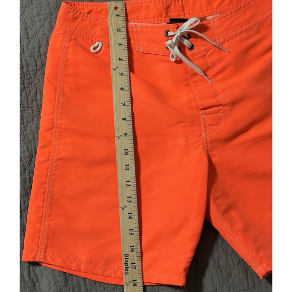Sundek Iconic Taffeta Mid-length Swim Trunks Board Shorts Men's Size 30 Orange - Picture 7 of 12